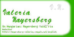 valeria mayersberg business card